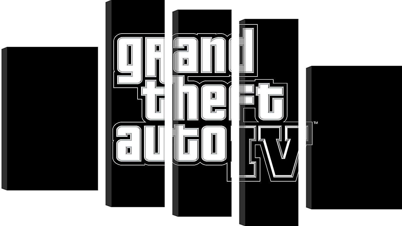 Модульная картина - gta 4, grand theft auto 4, logo
