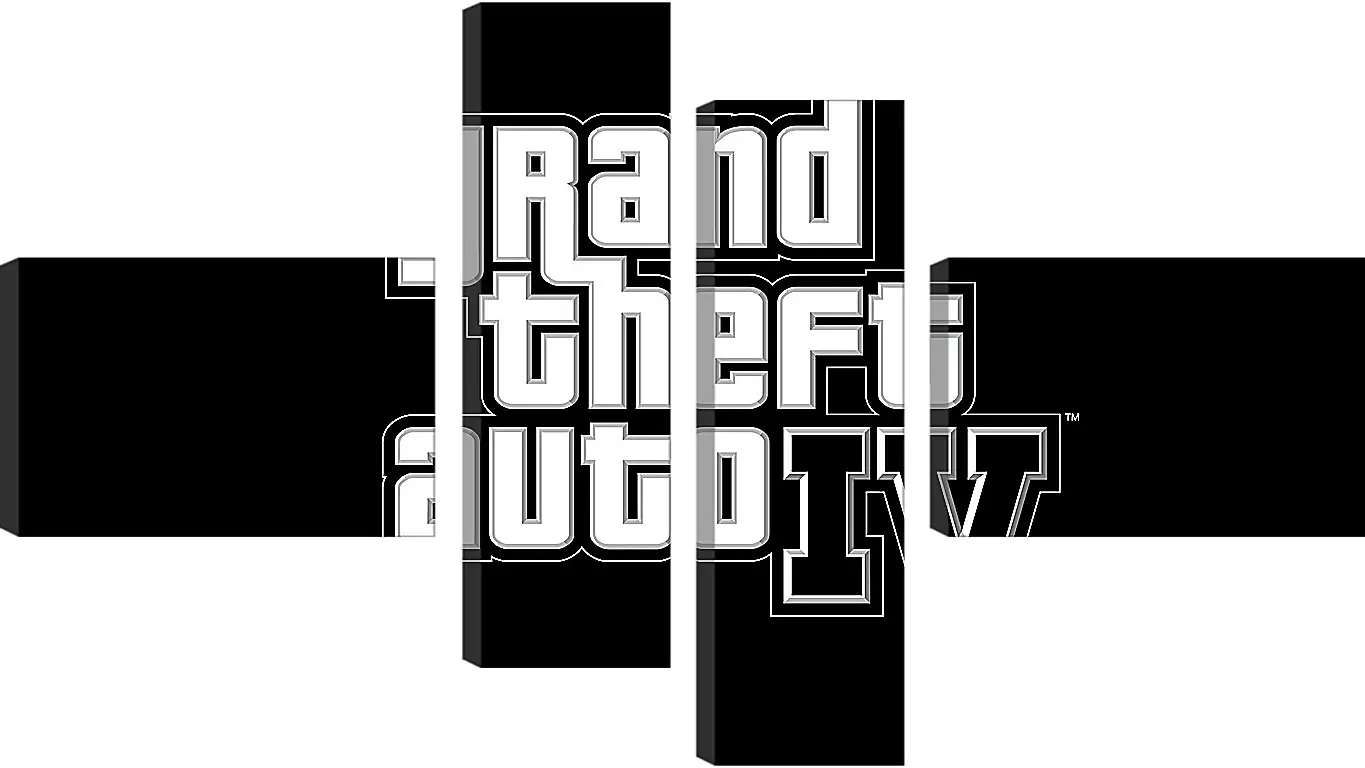 Модульная картина - gta 4, grand theft auto 4, logo
