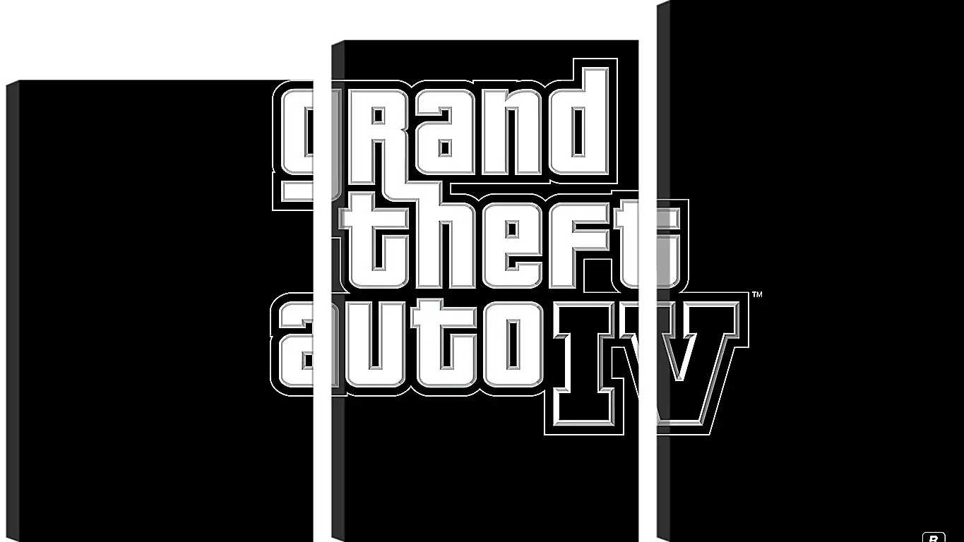 Модульная картина - gta 4, grand theft auto 4, logo
