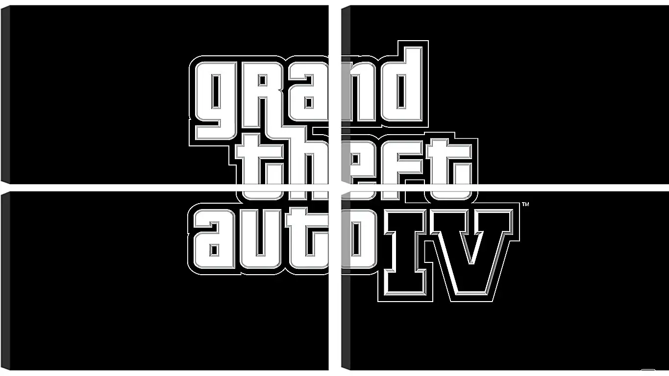 Модульная картина - gta 4, grand theft auto 4, logo
