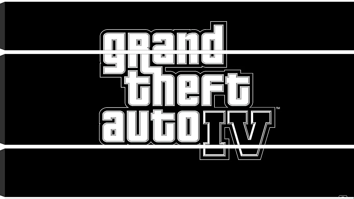 Модульная картина - gta 4, grand theft auto 4, logo
