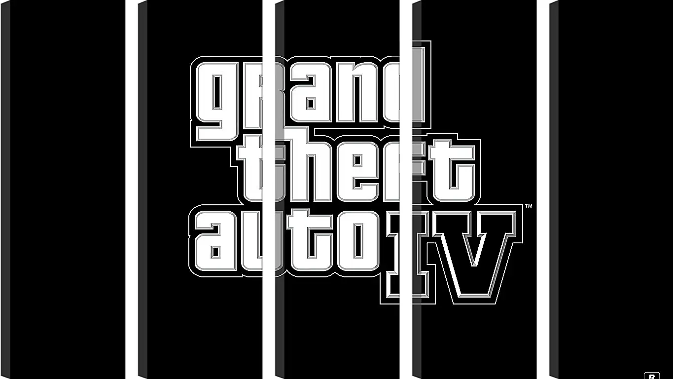 Модульная картина - gta 4, grand theft auto 4, logo
