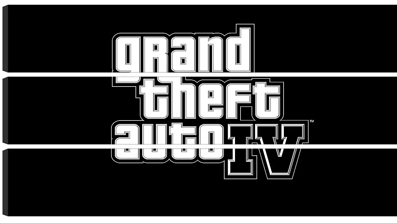 Модульная картина - gta 4, grand theft auto 4, logo
