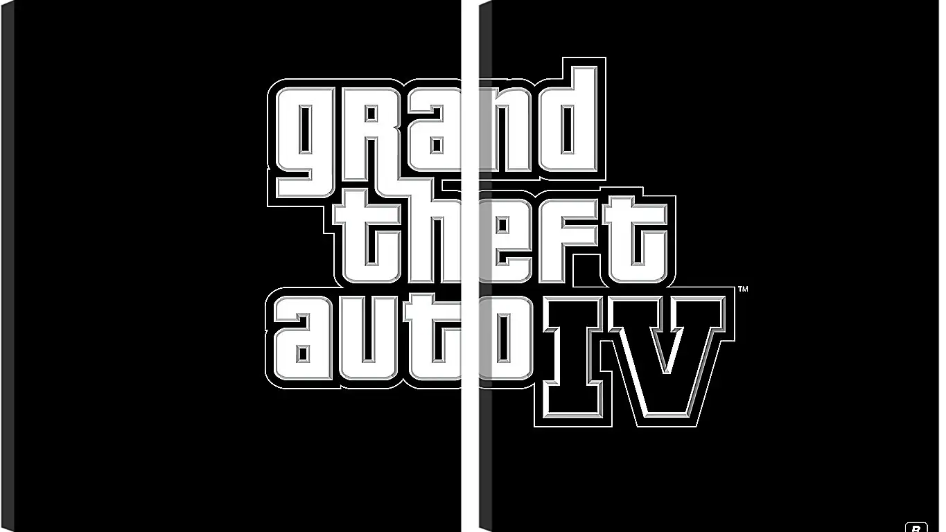 Модульная картина - gta 4, grand theft auto 4, logo
