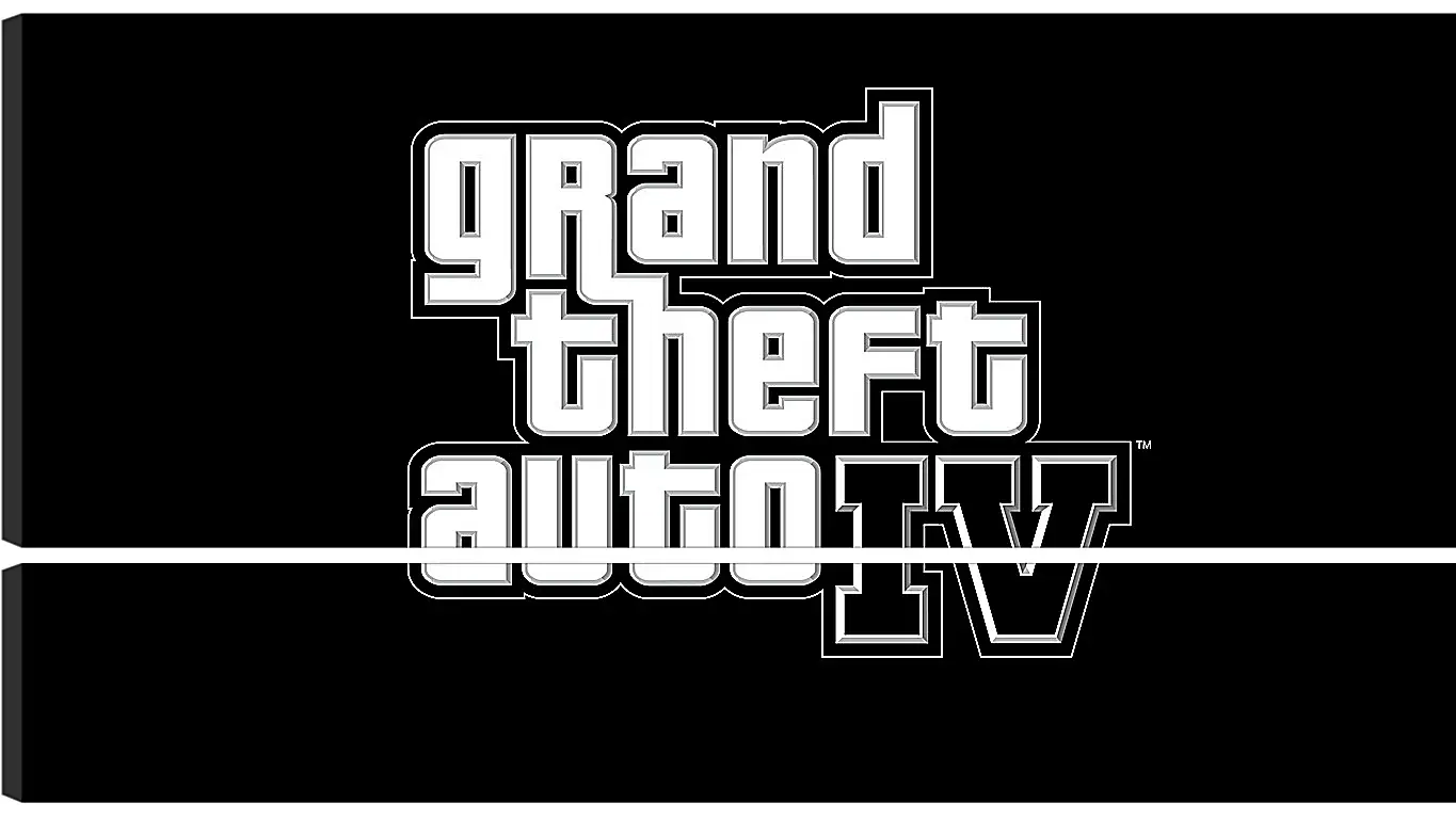 Модульная картина - gta 4, grand theft auto 4, logo
