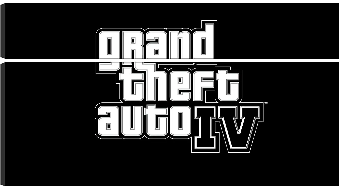 Модульная картина - gta 4, grand theft auto 4, logo
