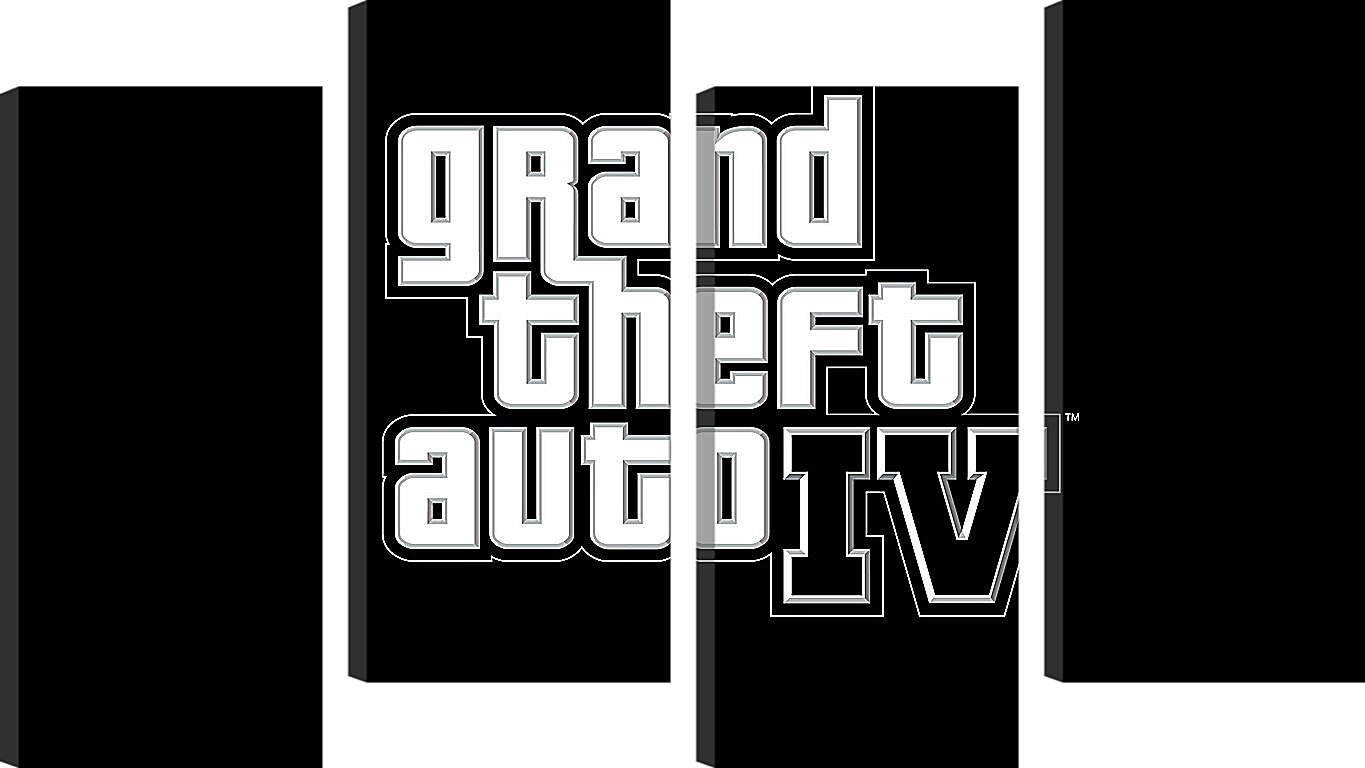Модульная картина - gta 4, grand theft auto 4, logo
