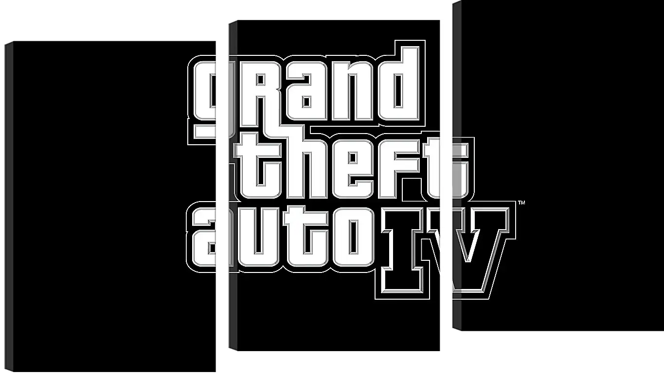 Модульная картина - gta 4, grand theft auto 4, logo
