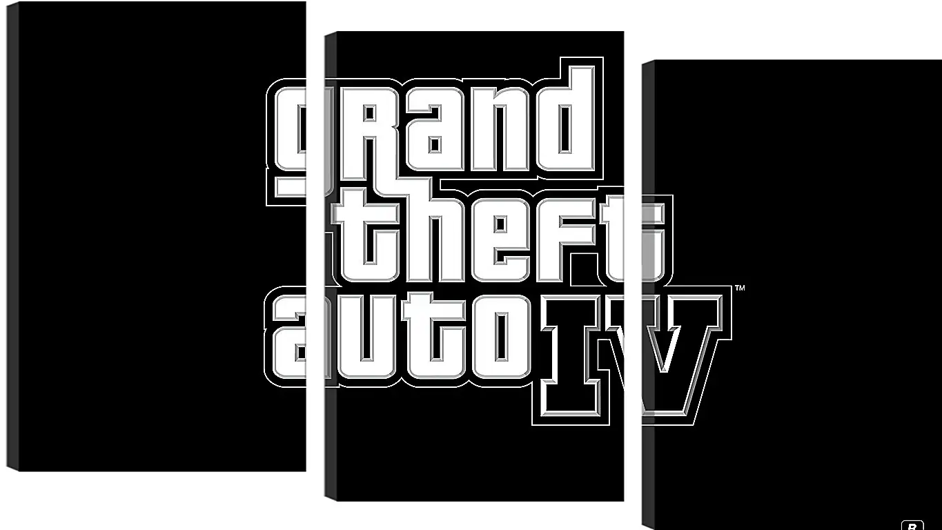 Модульная картина - gta 4, grand theft auto 4, logo
