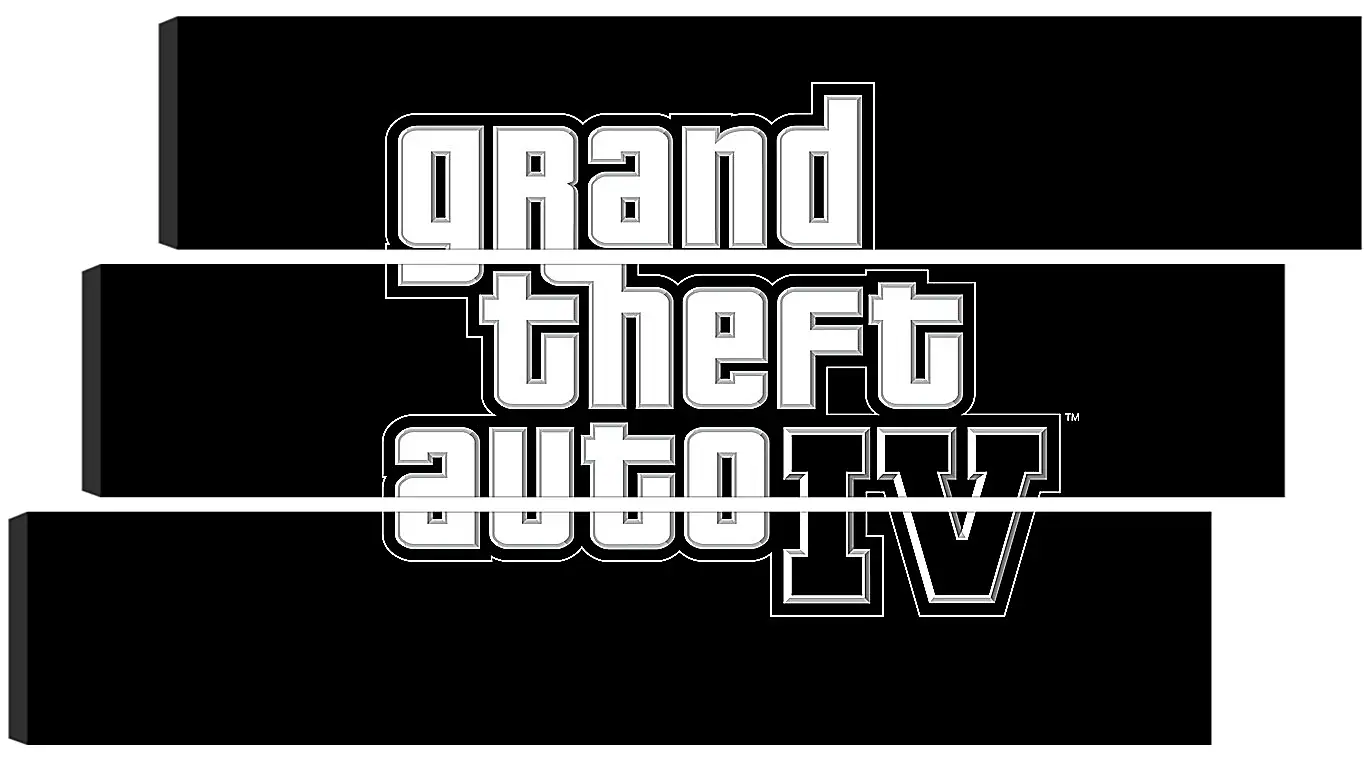 Модульная картина - gta 4, grand theft auto 4, logo
