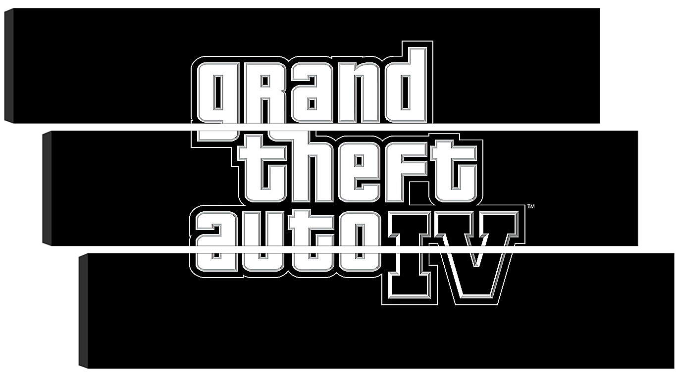 Модульная картина - gta 4, grand theft auto 4, logo
