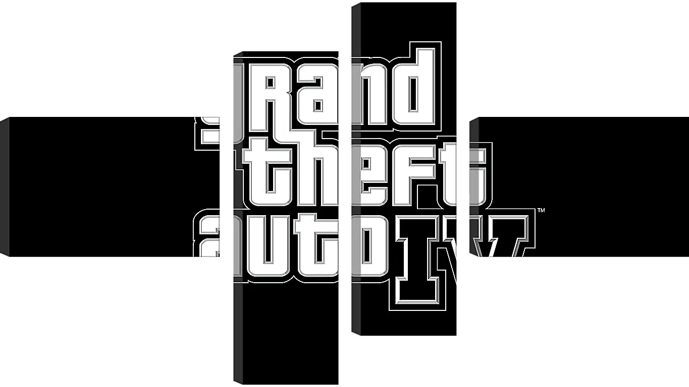 Модульная картина - gta 4, grand theft auto 4, logo
