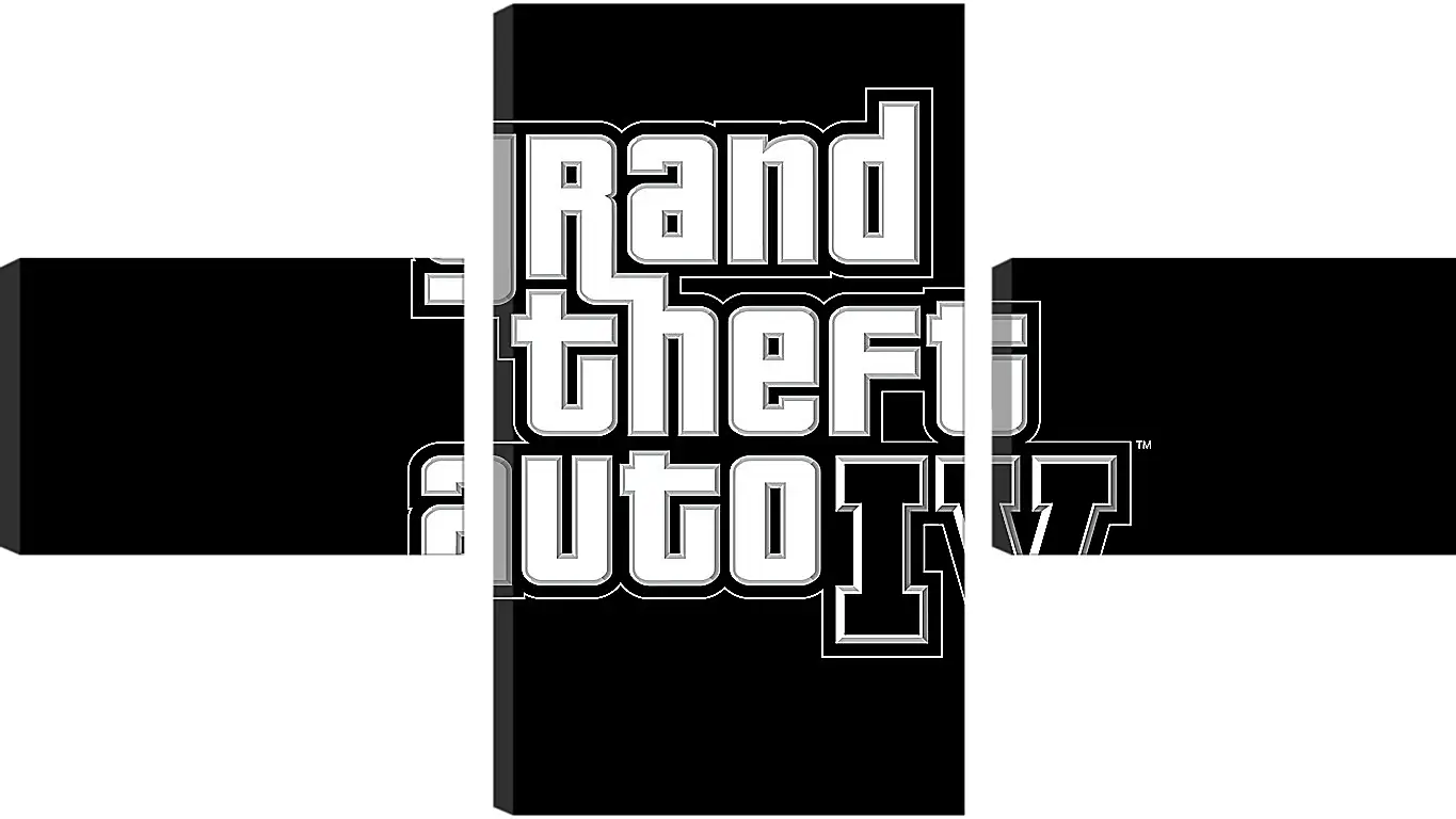 Модульная картина - gta 4, grand theft auto 4, logo
