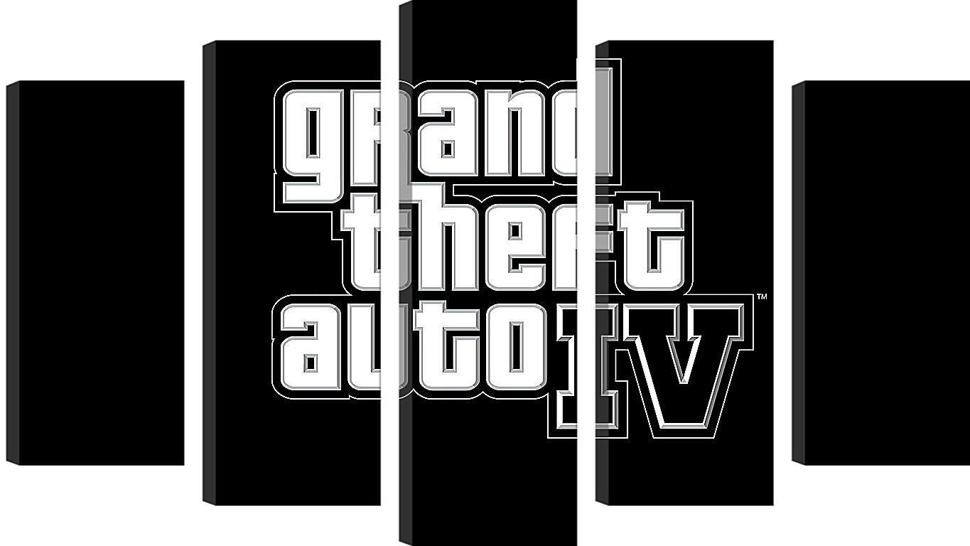 Модульная картина - gta 4, grand theft auto 4, logo
