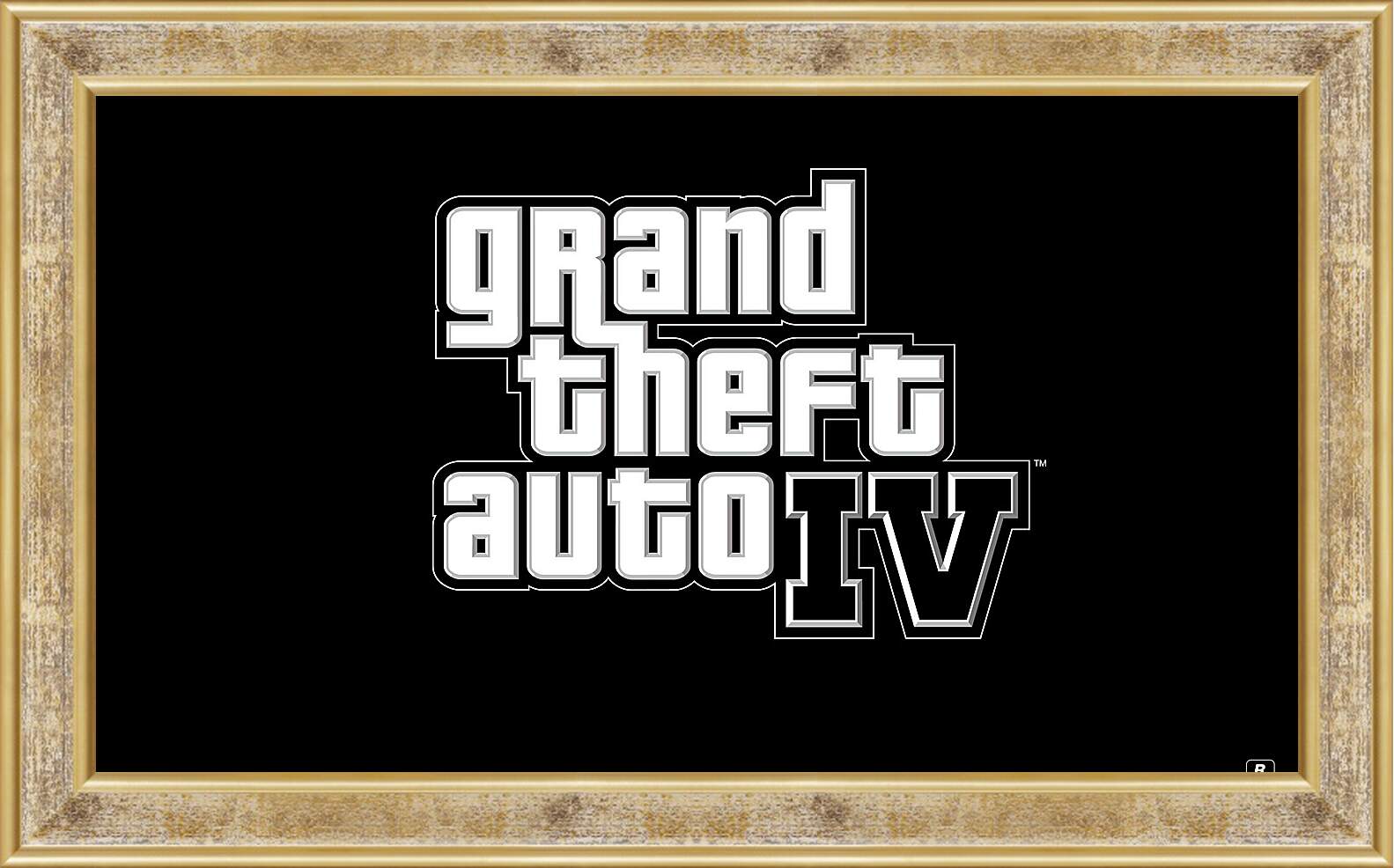 Картина в раме - gta 4, grand theft auto 4, logo
