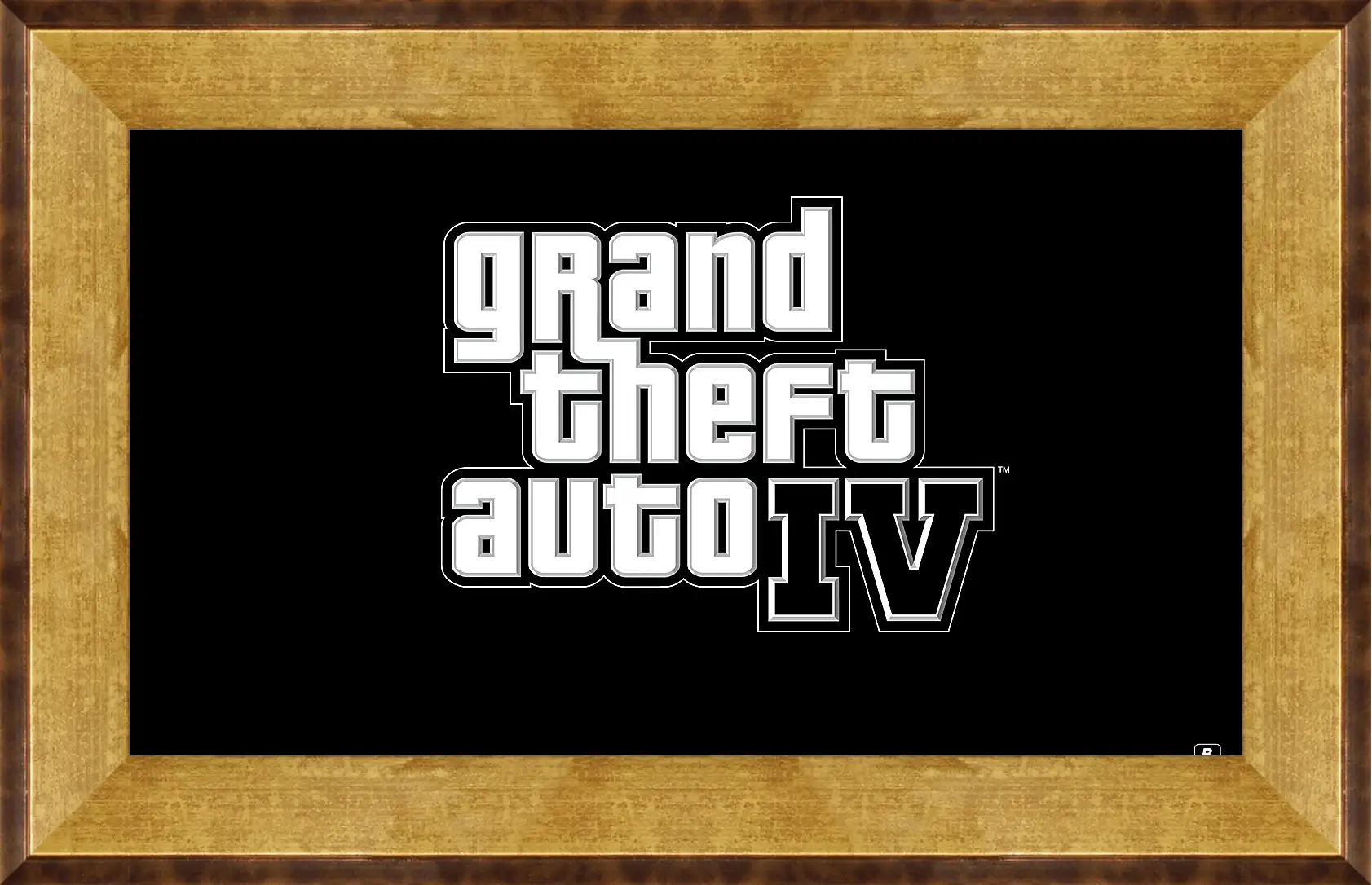 Картина в раме - gta 4, grand theft auto 4, logo
