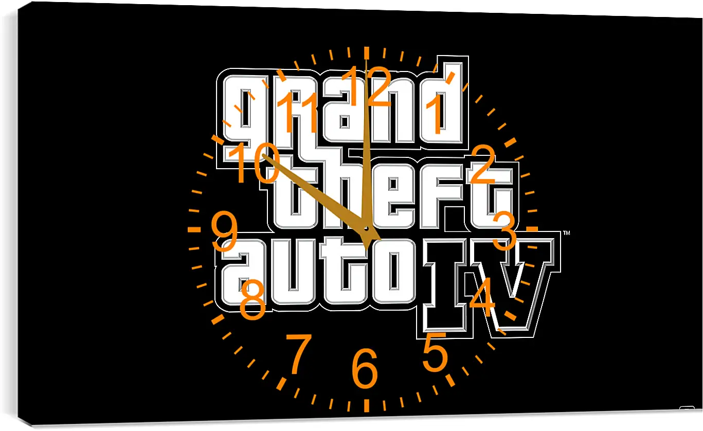 Часы картина - gta 4, grand theft auto 4, logo
