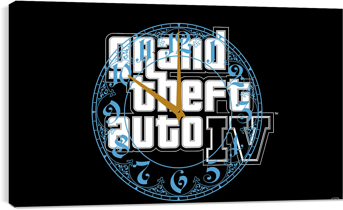 Часы картина - gta 4, grand theft auto 4, logo
