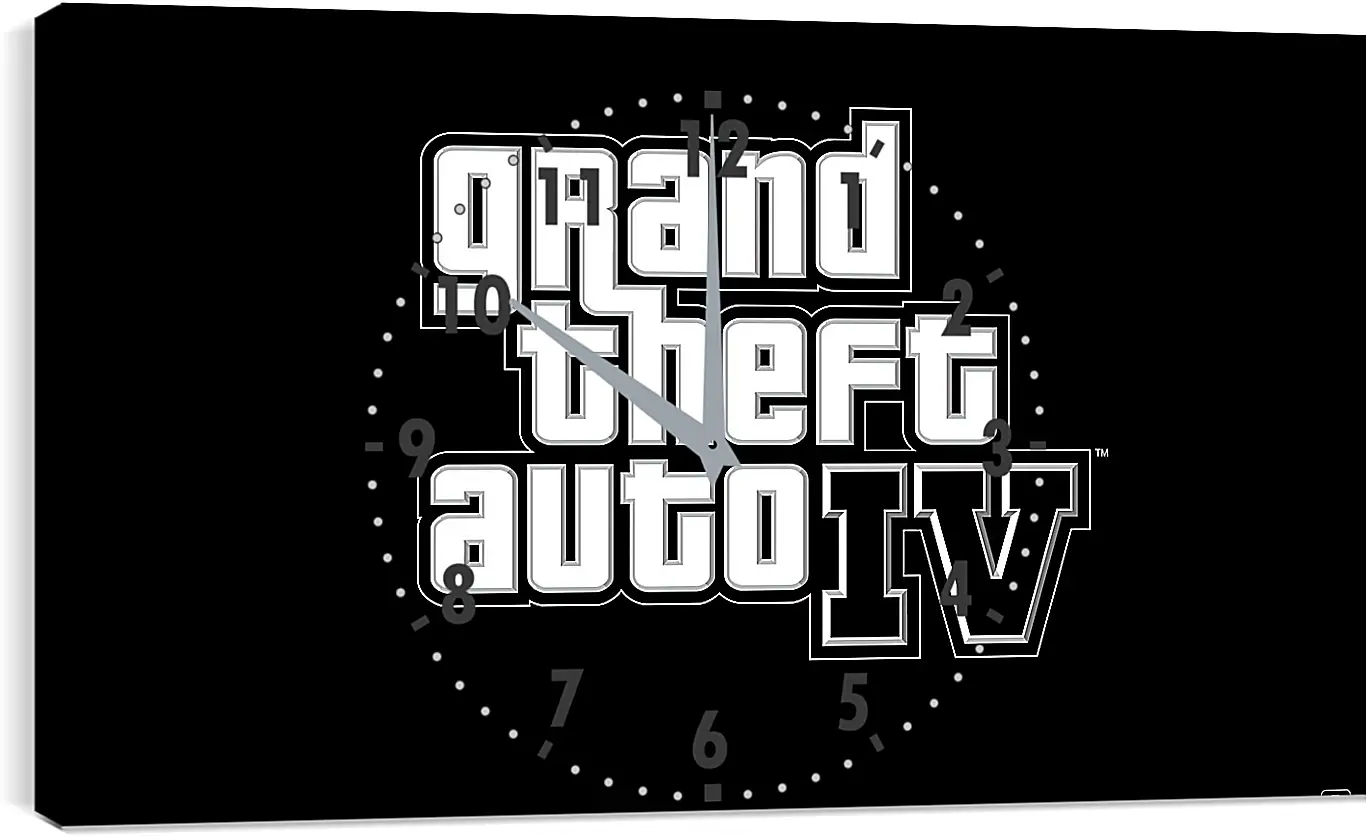 Часы картина - gta 4, grand theft auto 4, logo
