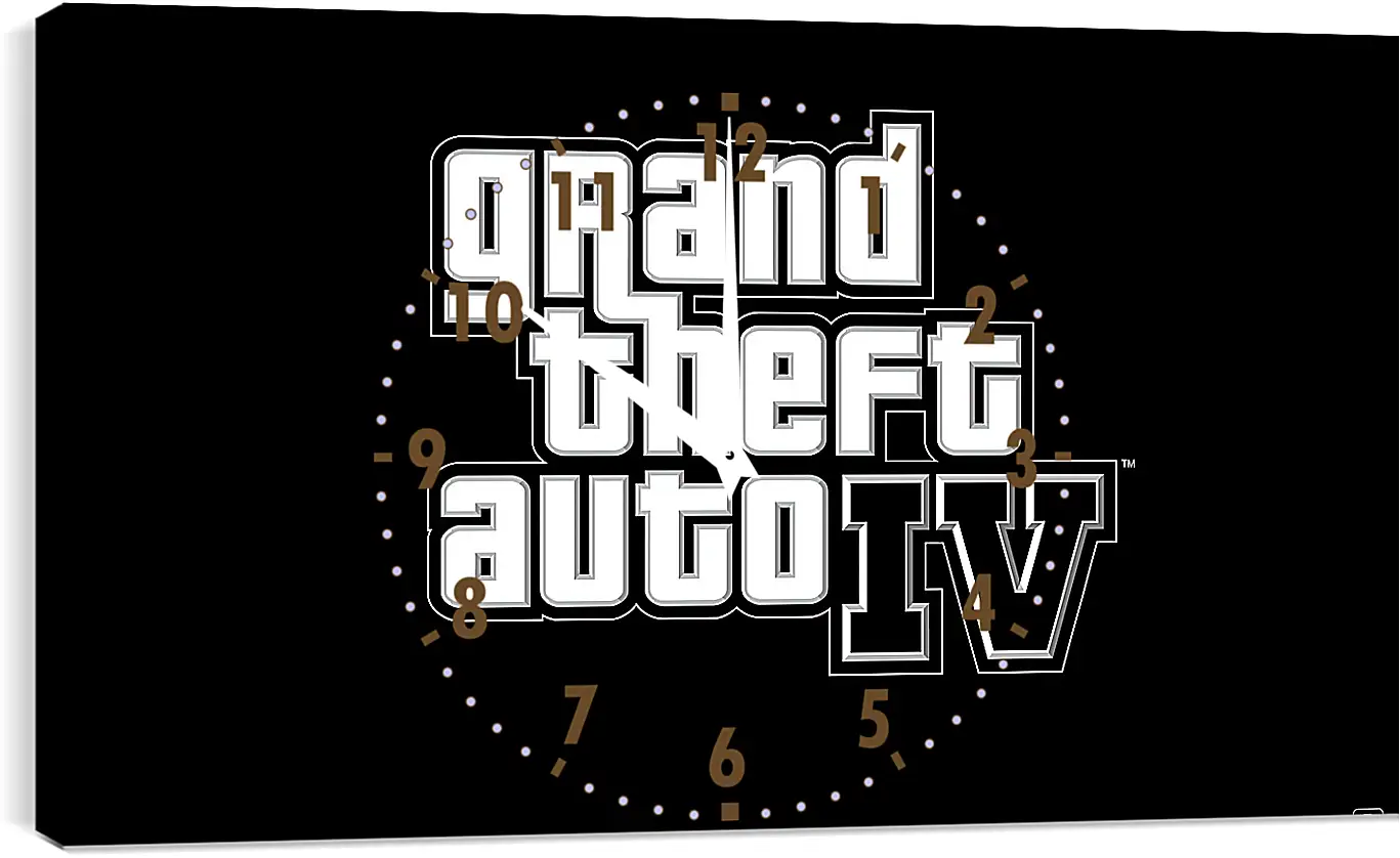 Часы картина - gta 4, grand theft auto 4, logo
