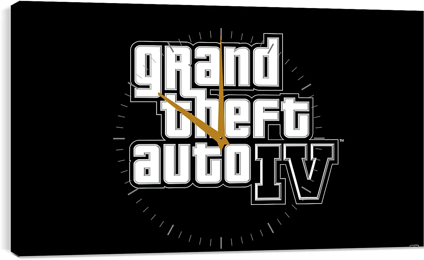 Часы картина - gta 4, grand theft auto 4, logo
