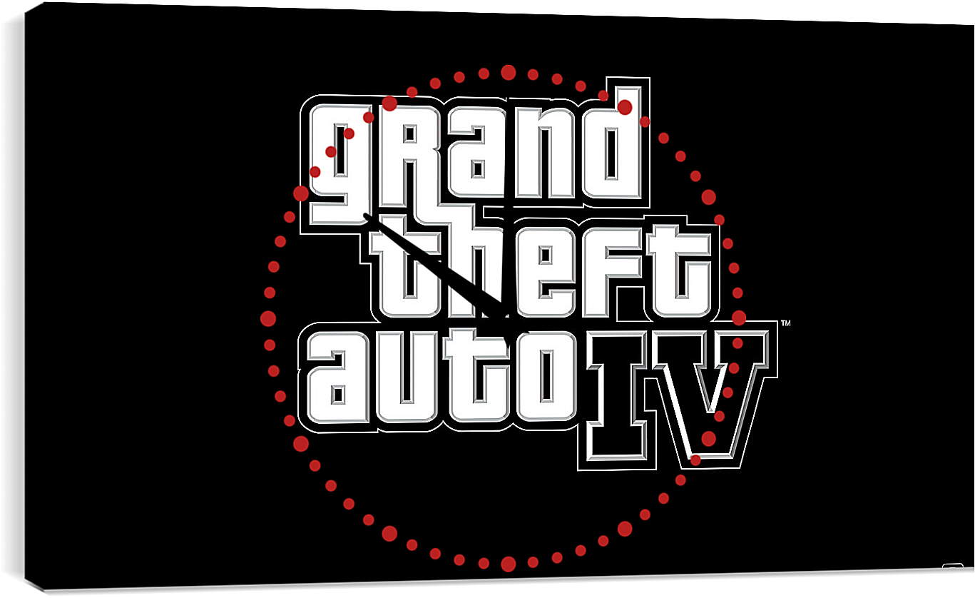 Часы картина - gta 4, grand theft auto 4, logo
