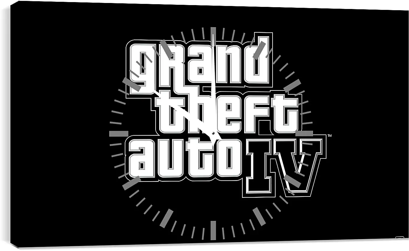 Часы картина - gta 4, grand theft auto 4, logo
