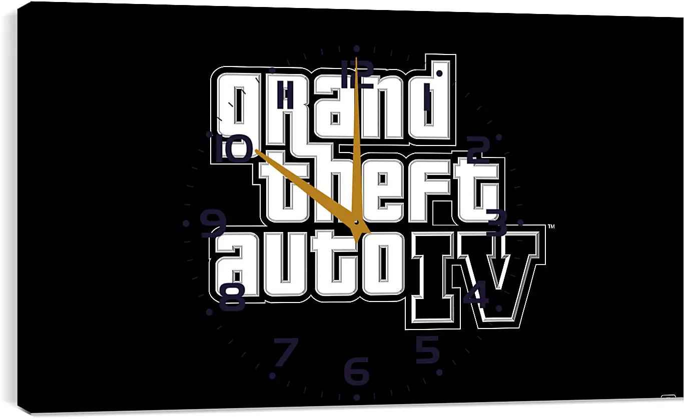 Часы картина - gta 4, grand theft auto 4, logo
