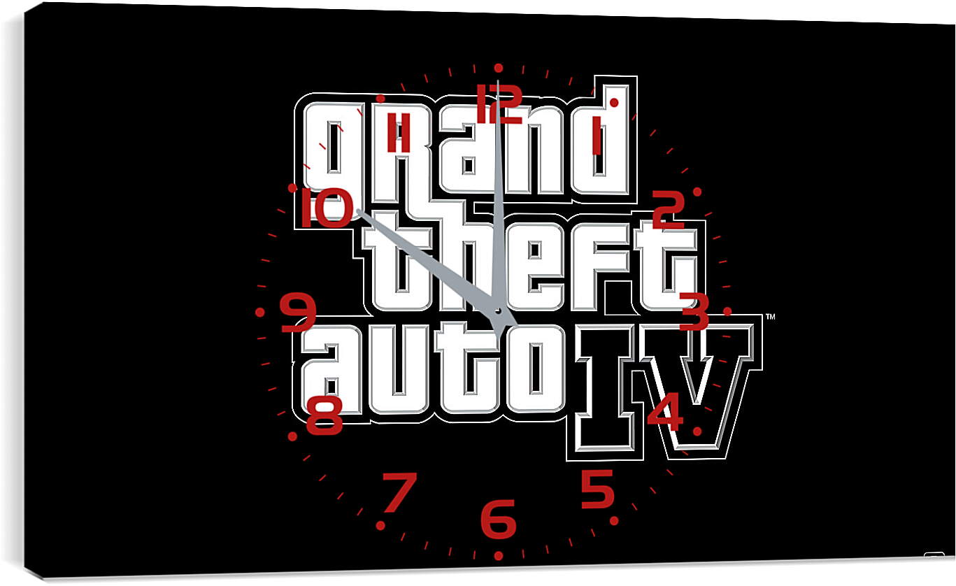 Часы картина - gta 4, grand theft auto 4, logo
