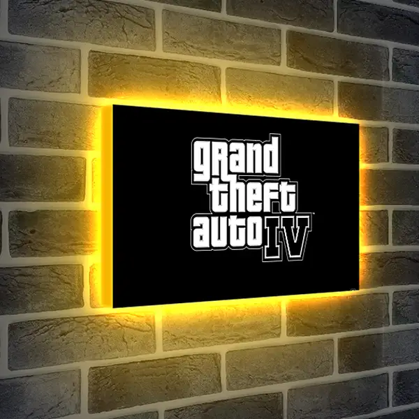 Лайтбокс световая панель - gta 4, grand theft auto 4, logo
