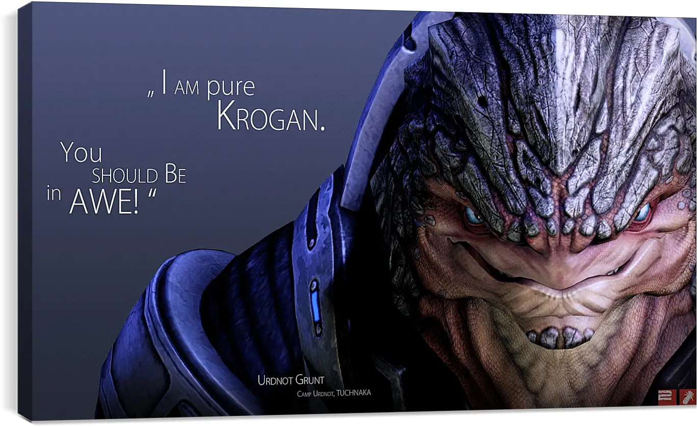 Постер и плакат - mass effect, urdnot grunt, quote
