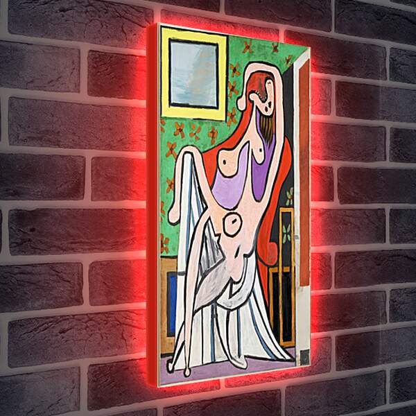 Лайтбокс световая панель - Большая обнажённая в красном кресле. Пабло Пикассо
