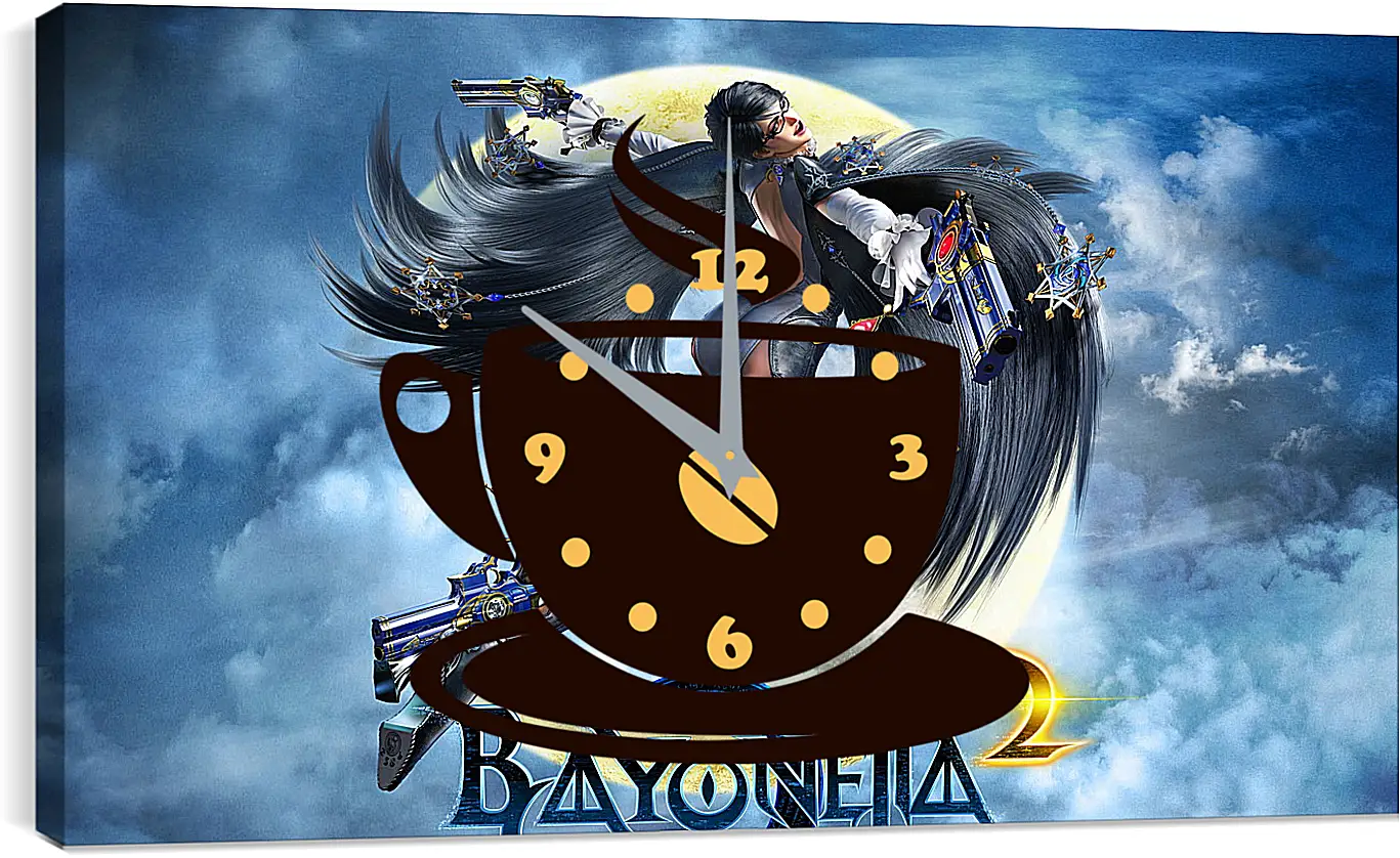 Часы картина - bayonetta, 2014, game
