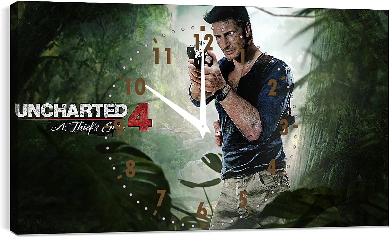 Часы картина - naughty dog, uncharted 4