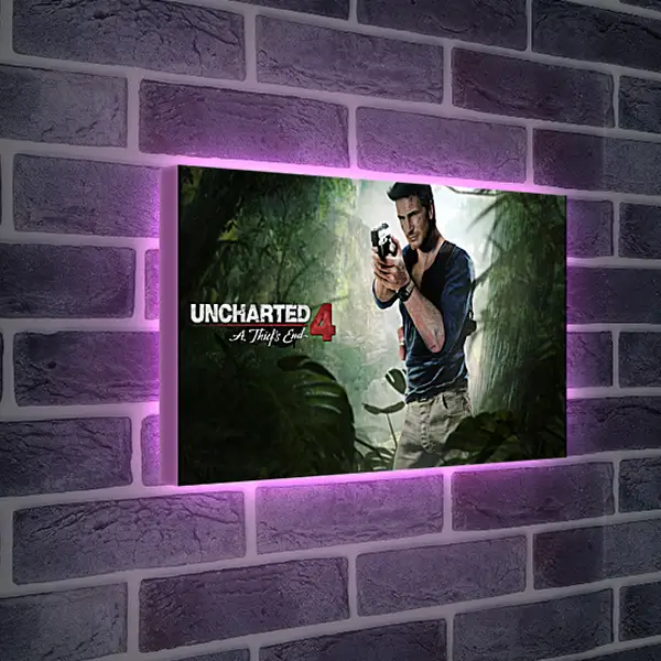 Лайтбокс световая панель - naughty dog, uncharted 4