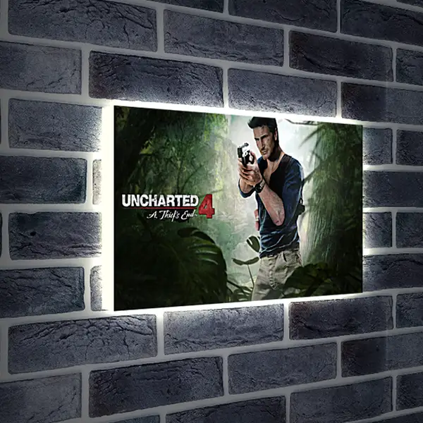 Лайтбокс световая панель - naughty dog, uncharted 4