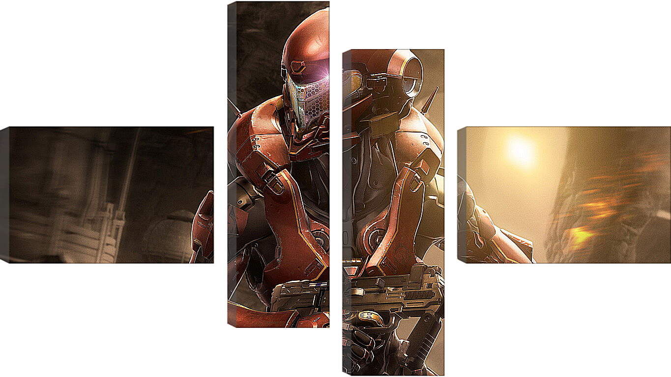 Модульная картина - halo 5, armor, weapons

