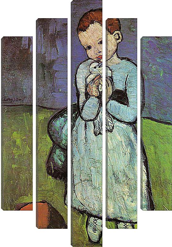 Модульная картина - Ребёнок с голубем. Пабло Пикассо
