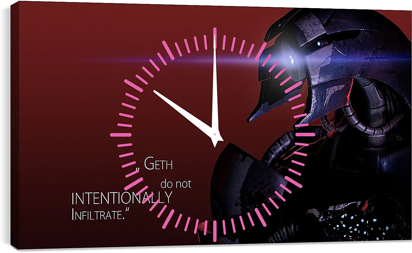 Часы картина - mass effect 3, legion, quote

