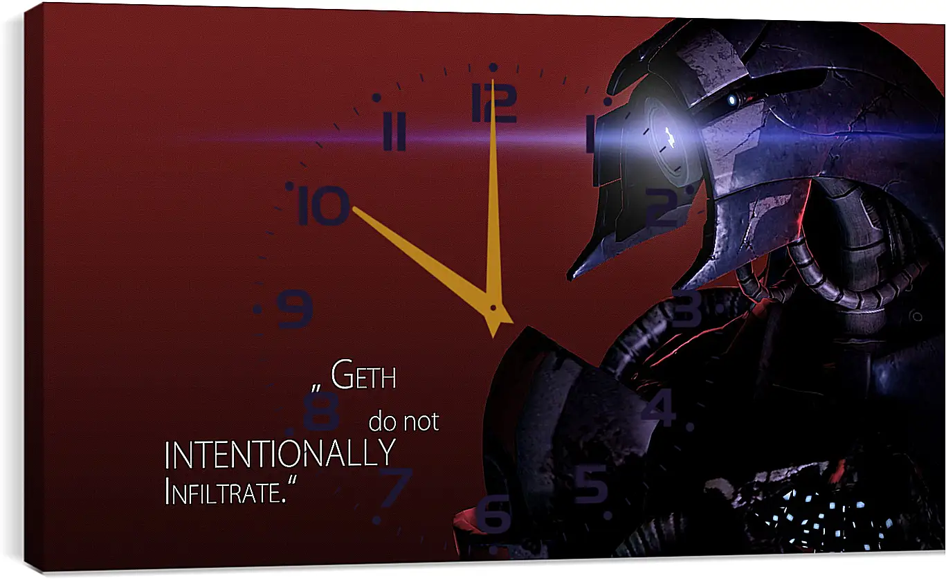 Часы картина - mass effect 3, legion, quote
