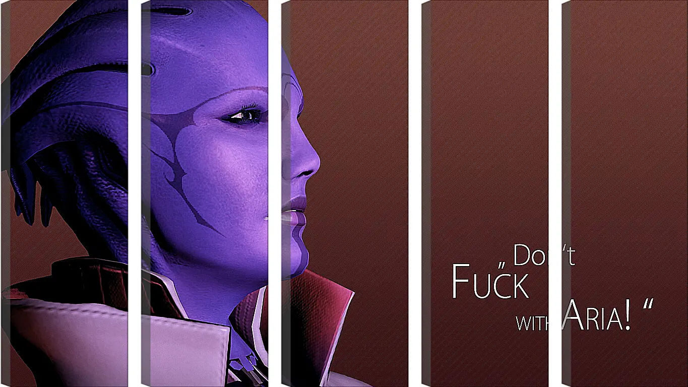 Модульная картина - mass effect, aria tloak, quote
