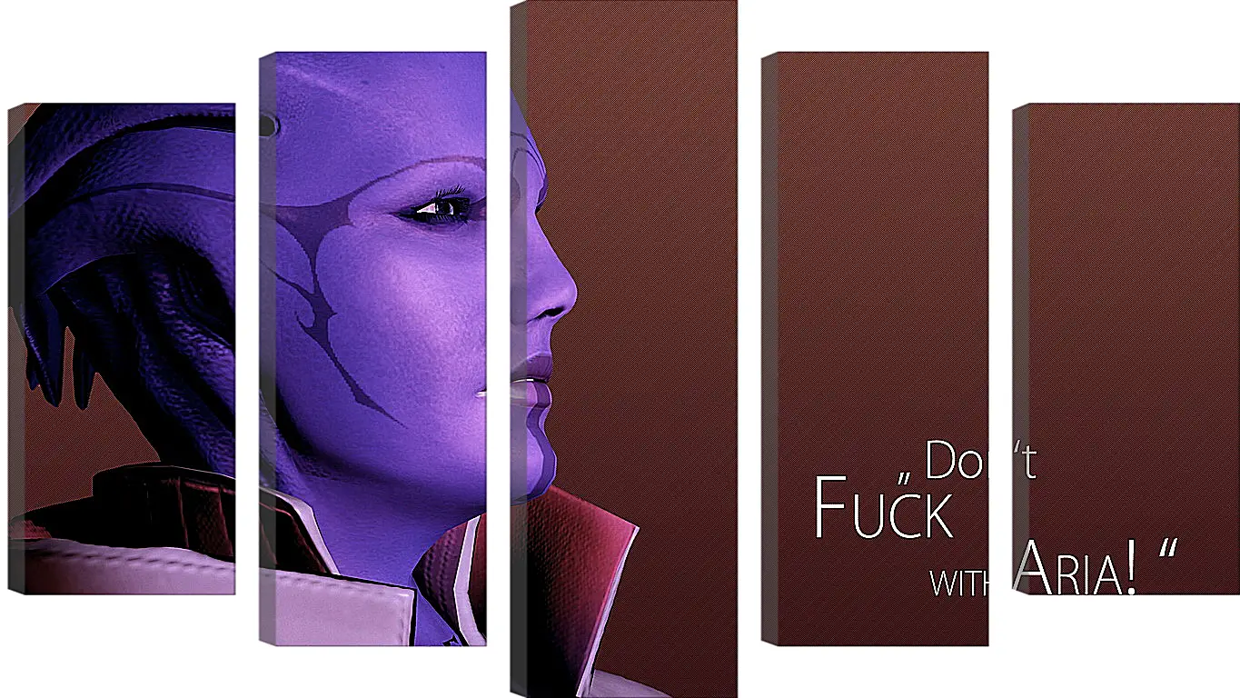 Модульная картина - mass effect, aria tloak, quote
