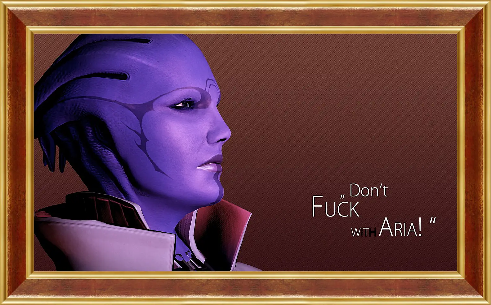 Картина в раме - mass effect, aria tloak, quote
