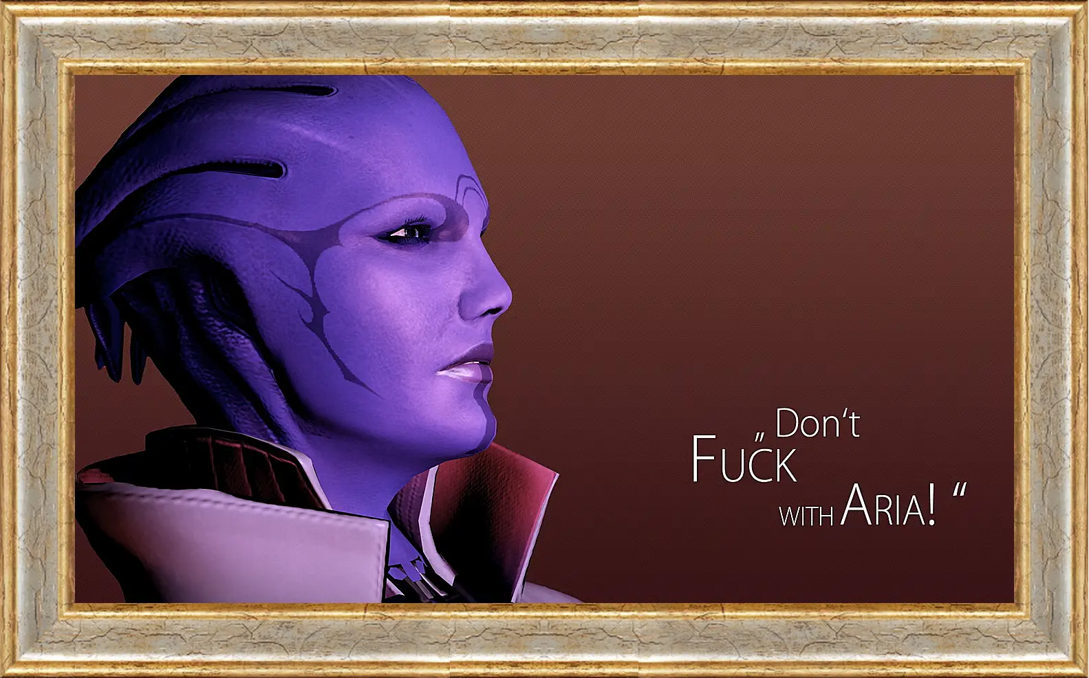 Картина в раме - mass effect, aria tloak, quote
