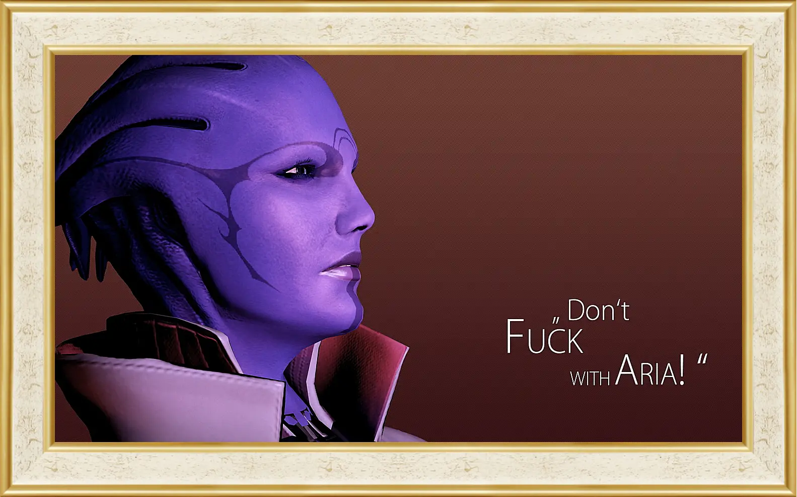 Картина в раме - mass effect, aria tloak, quote
