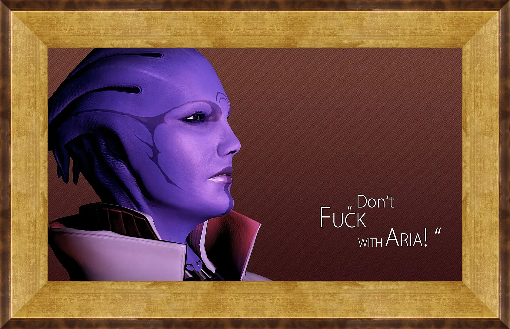 Картина в раме - mass effect, aria tloak, quote
