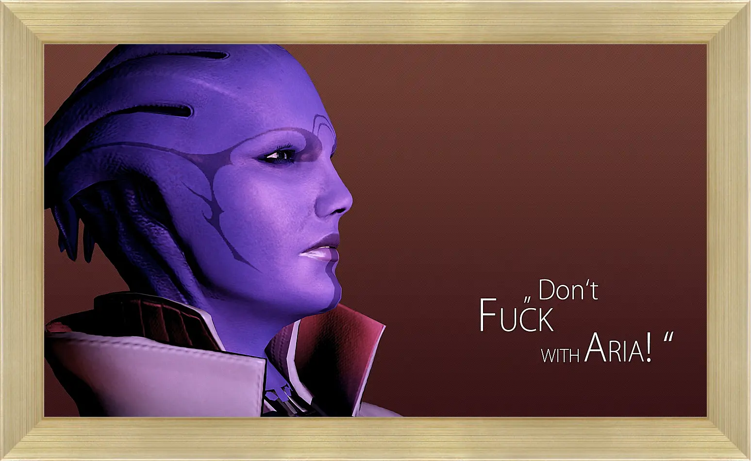 Картина в раме - mass effect, aria tloak, quote
