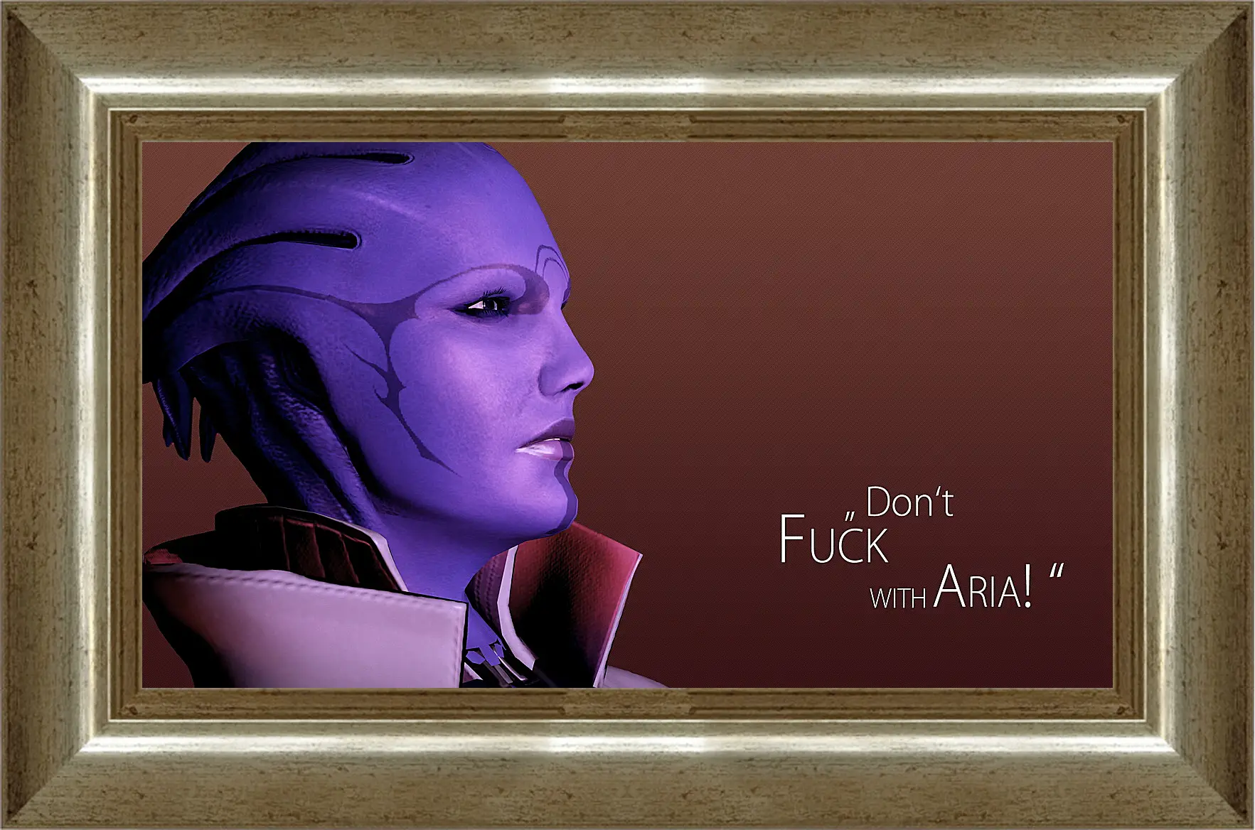 Картина в раме - mass effect, aria tloak, quote
