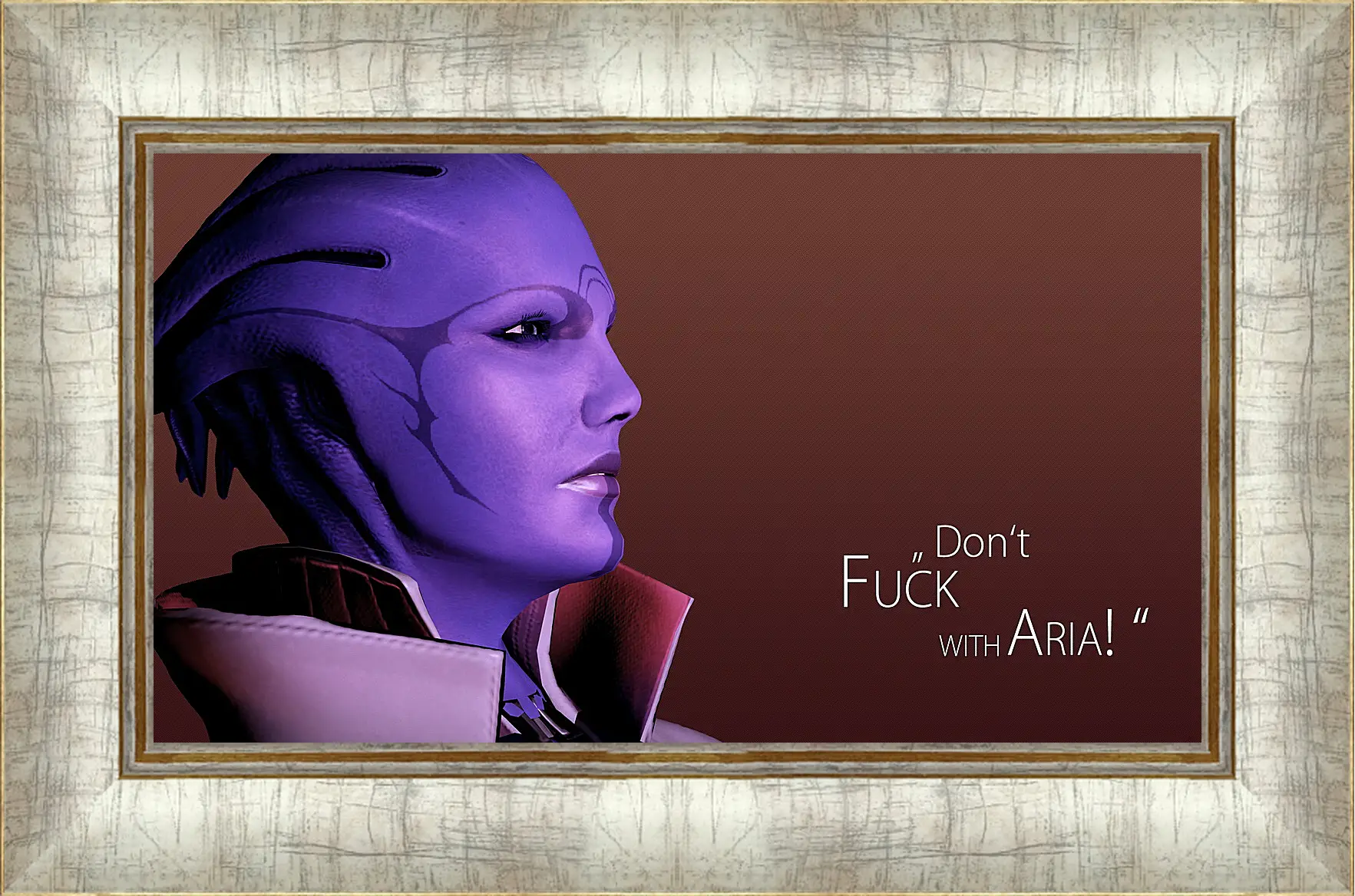 Картина в раме - mass effect, aria tloak, quote
