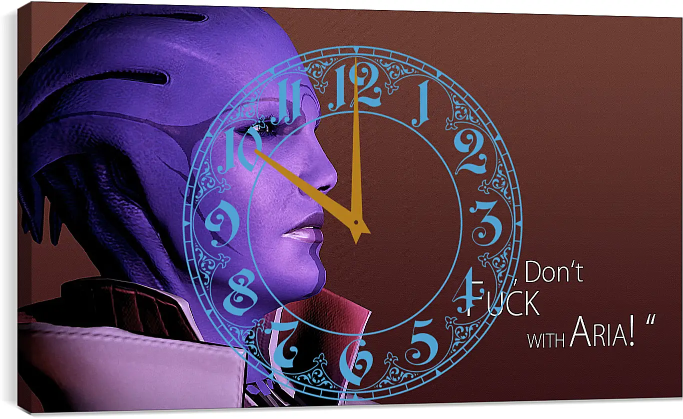 Часы картина - mass effect, aria tloak, quote
